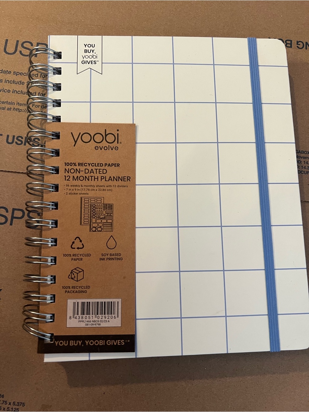yoobi Non-Dated 12-Month Planner NEW